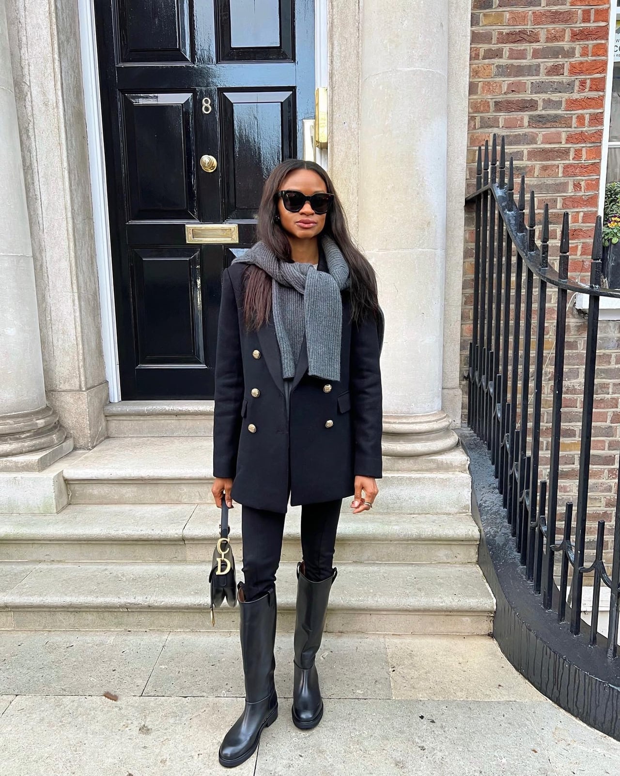 Knee-High Boots With Blazer And Leggings Knee-High Boots With Blazer And Leggings — Leggings Outfits Casual