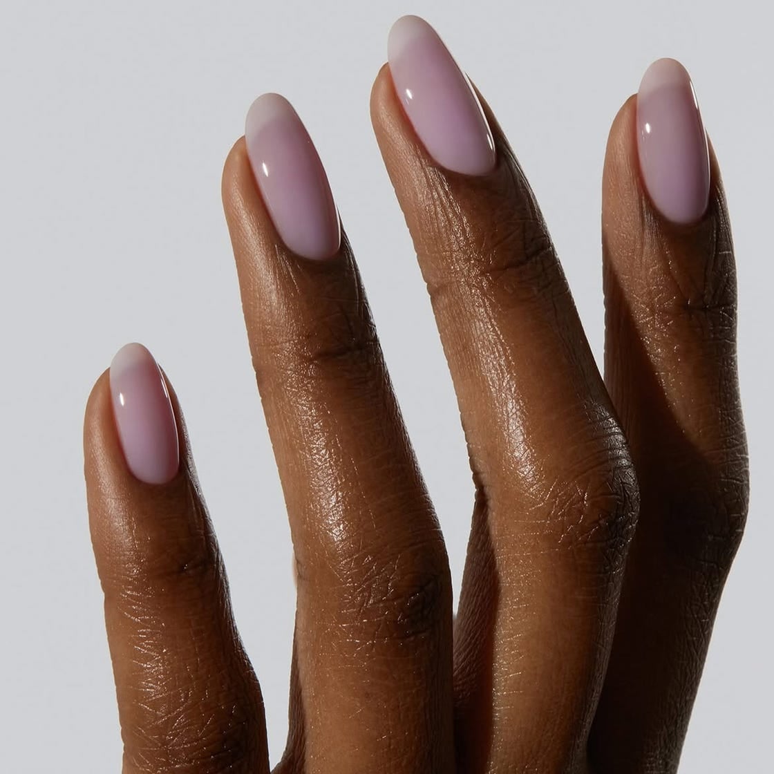 Sheer Pinkish-Purple Glossy Oval Nails Sheer Pinkish-Purple Glossy Oval Nails — Light Nails