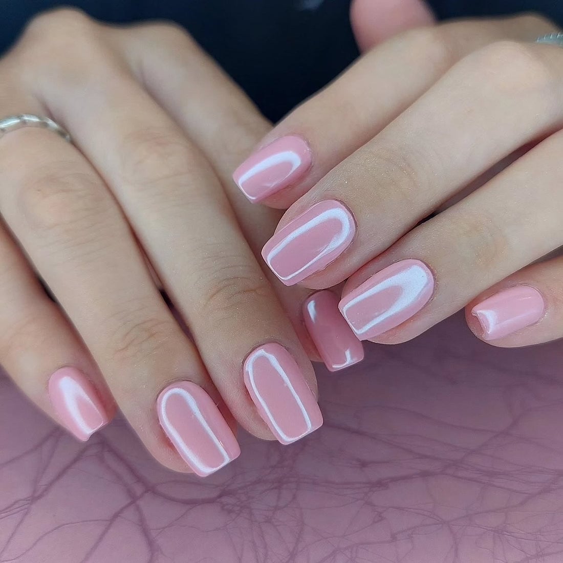 Sheer Light Pink Glossy Short Oval Nails Sheer Light Pink Glossy Short Oval Nails — Light Pink Nails