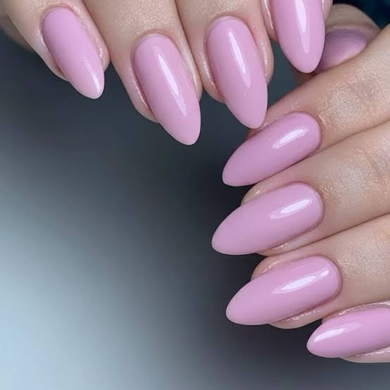 Opaque Milky Light Pink Glossy Medium Almond Nails Opaque Milky Light Pink Glossy Medium Almond Nails — Light Pink Nails
