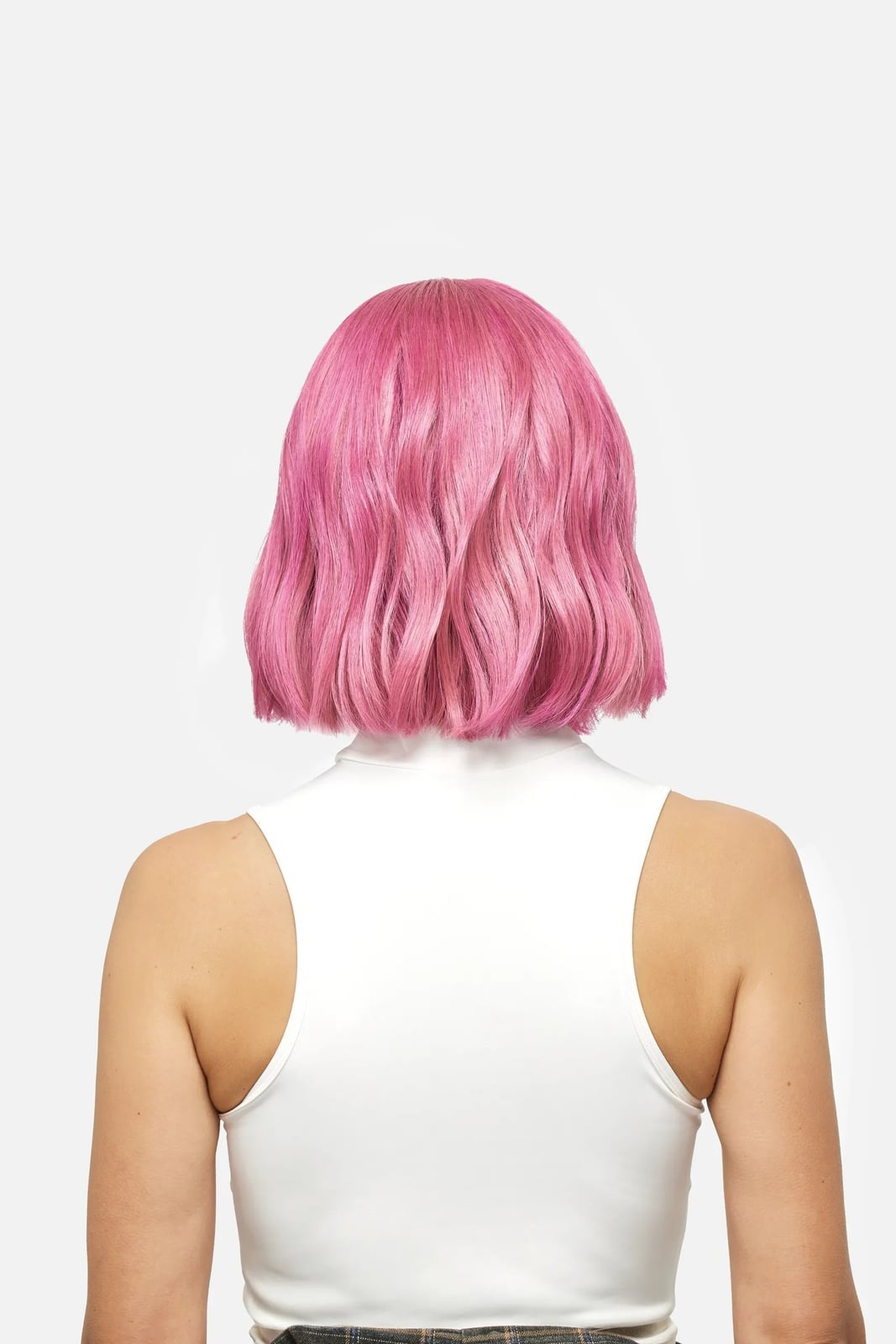 Vibrant Pink Blunt Bob Vibrant Pink Blunt Bob — Lob Haircut