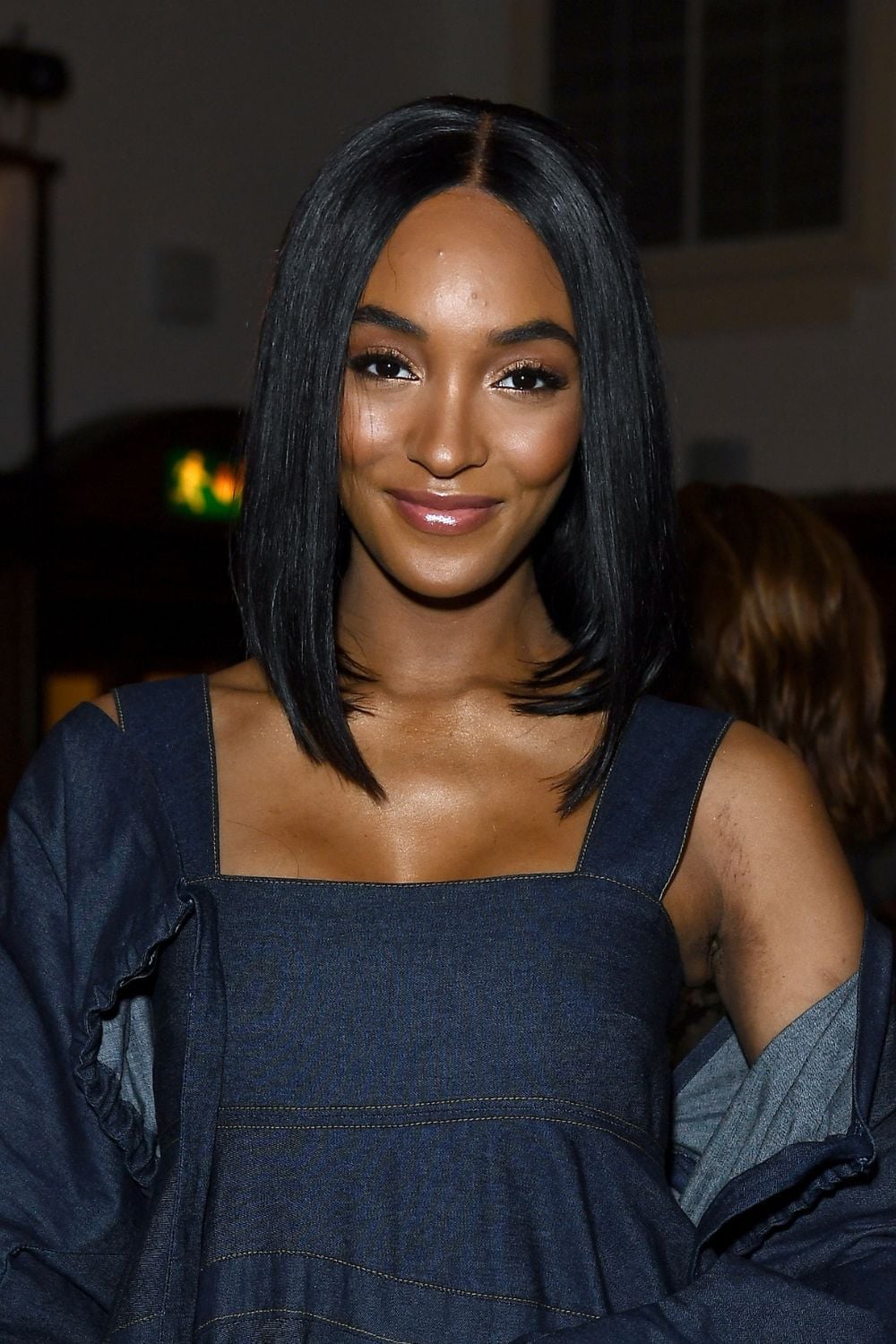 Blunt Dark Brown Lob, Straight Blowout Blunt Dark Brown Lob, Straight Blowout — Lob Haircut