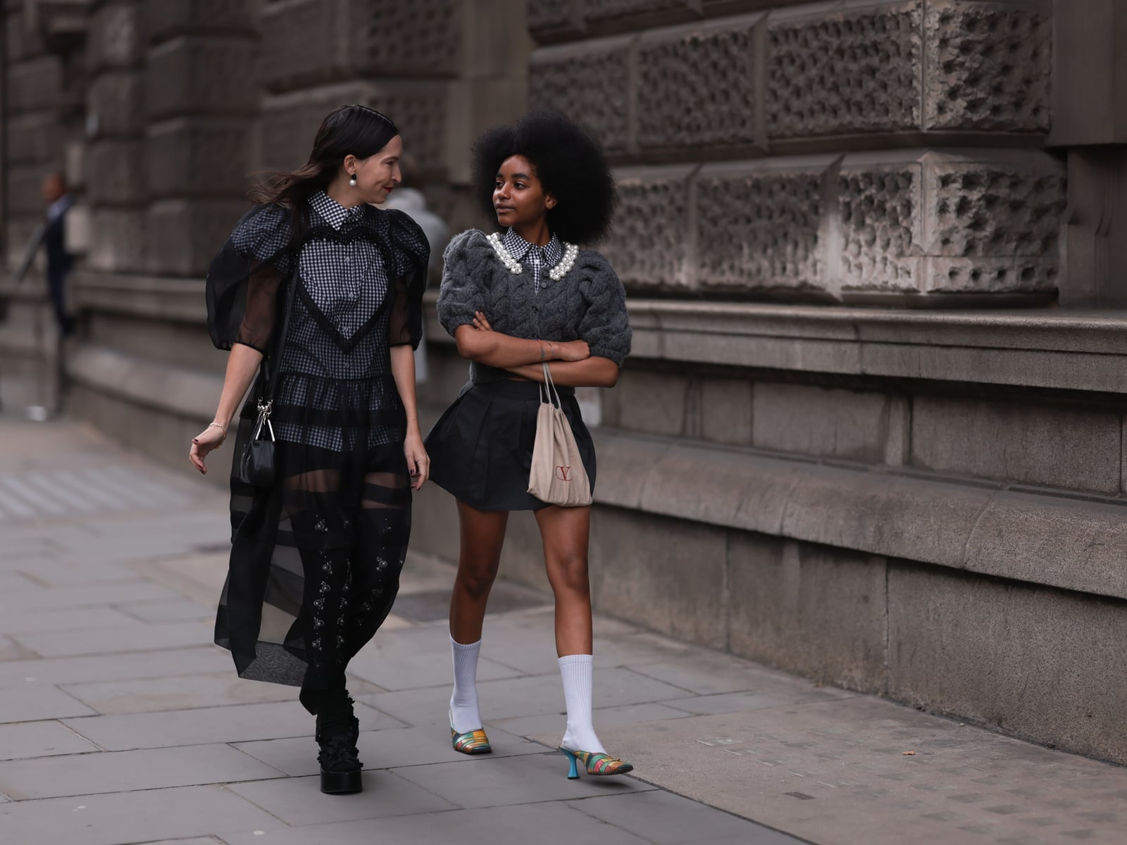 Sheer Overlay Dress With Checked Details Sheer Overlay Dress With Checked Details — London Outfits