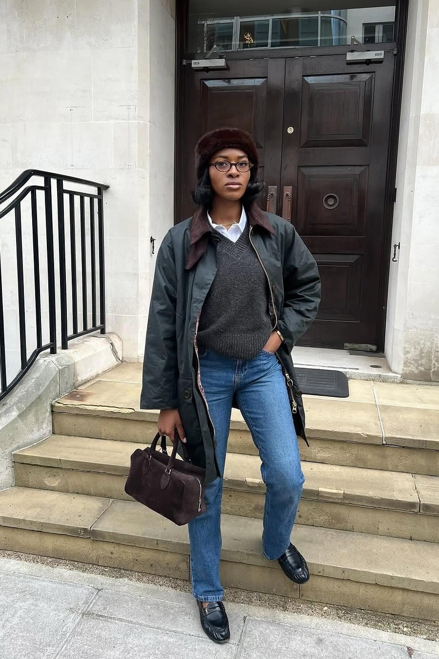 Quilted Jacket With Fur Hat Quilted Jacket With Fur Hat — London Outfits