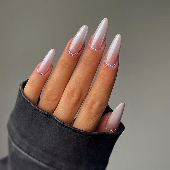 Pastel Pink Matte Geometric Long Almond Nails Pastel Pink Matte Geometric Long Almond Nails