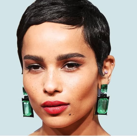 Black Pixie With Textured Side Bangs Black Pixie With Textured Side Bangs — Long Pixie