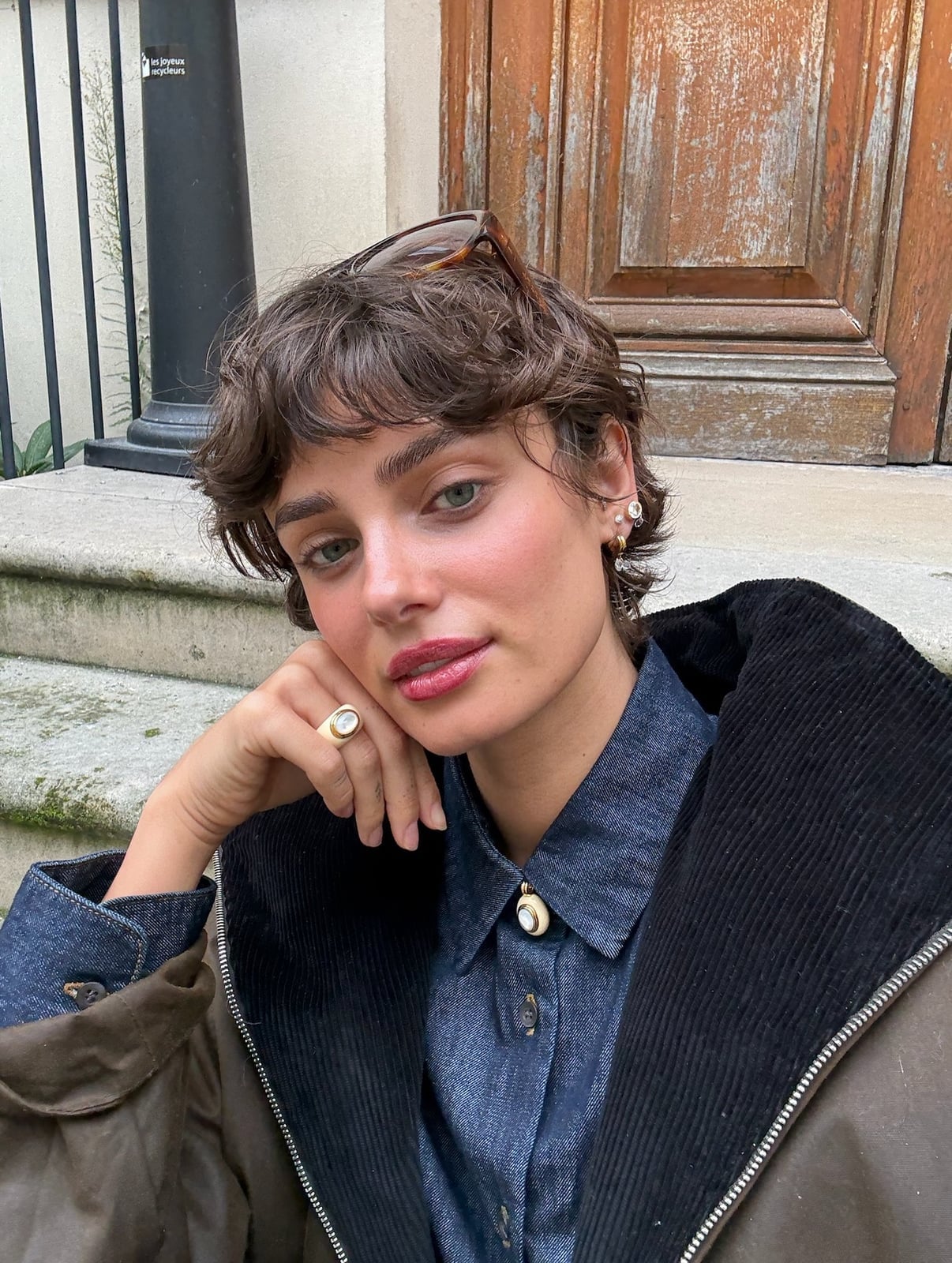 Medium Brown Pixie With Air-Dried Texture Medium Brown Pixie With Air-Dried Texture — Long Pixie