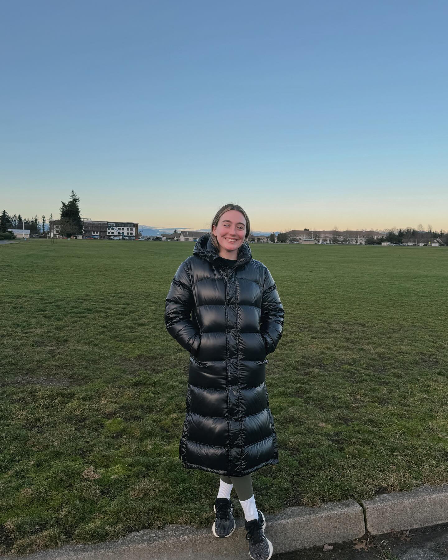 Longline Puffer Jacket With Athleisure Bottoms