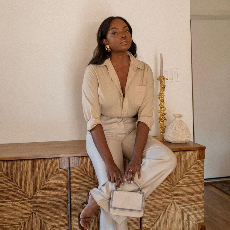 Beige Linen Shirt with Wide Leg Linen Trousers Beige Linen Shirt with Wide Leg Linen Trousers — Luxury Outfits