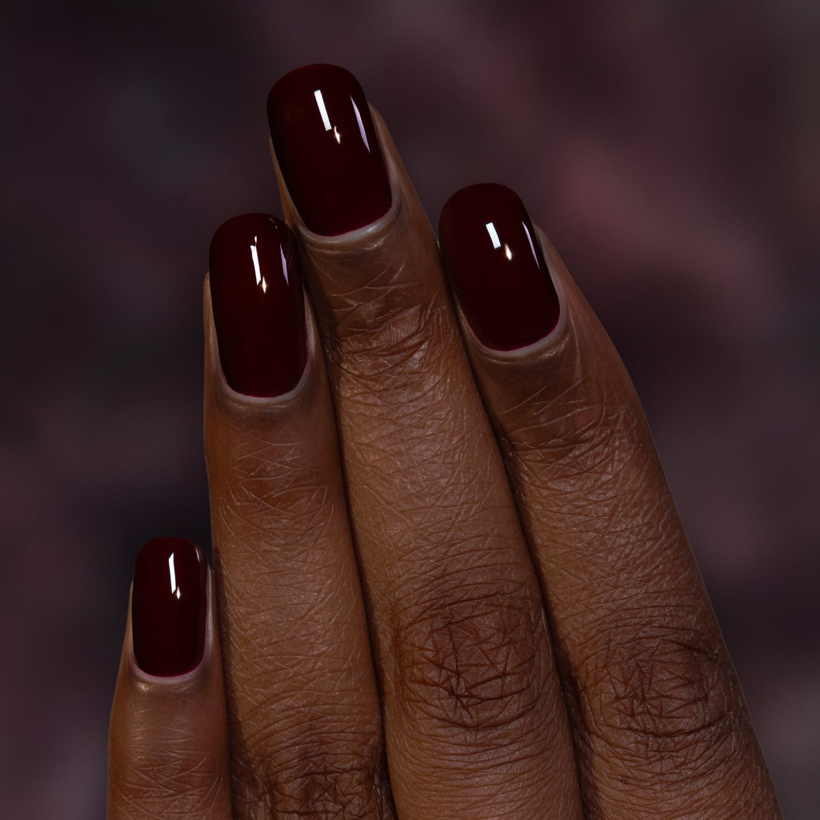 Short Square Deep Dark Maroon, Glossy Short Square Deep Dark Maroon, Glossy — Maroon Nails