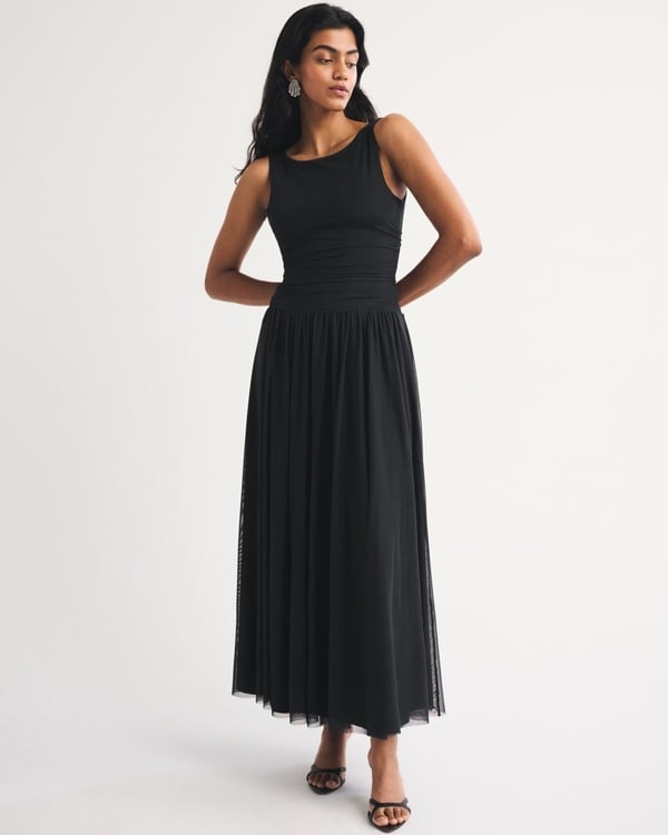 Blue Abstract Print Halter Neck Maxi Dress Blue Abstract Print Halter Neck Maxi Dress — Maxi Dresses