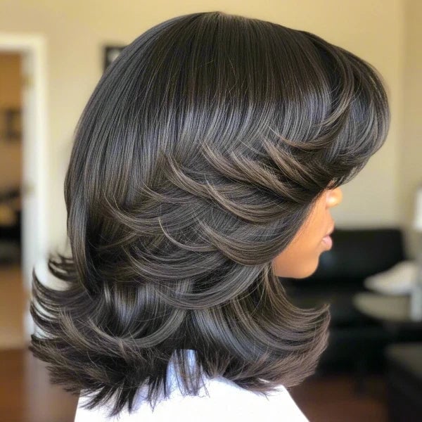 Shoulder Length Layered Cut With Volume, Wavy Shoulder Length Layered Cut With Volume, Wavy — Medium Hair