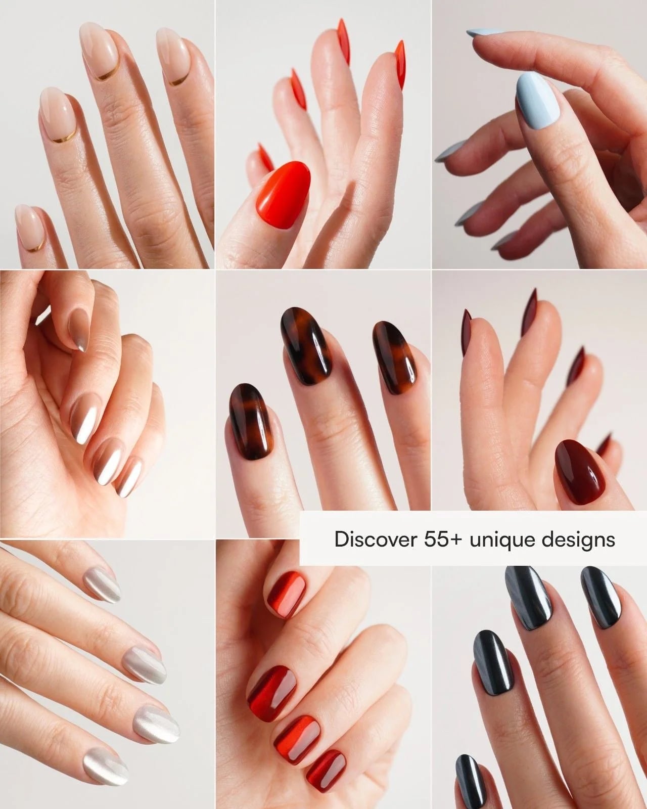 Nude Almond Nails With Cuticle Gold Line Nude Almond Nails With Cuticle Gold Line — Medium Nails