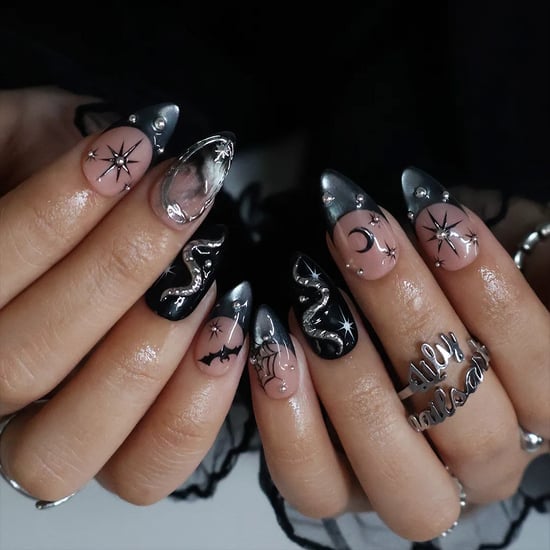 Gothic Halloween Stiletto Nails Gothic Halloween Stiletto Nails — Medium Nails