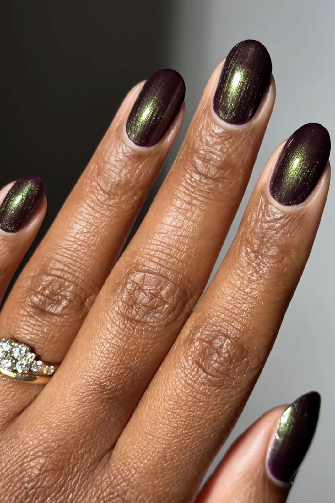 Medium Coffin Pink Chrome With Rhinestones Medium Coffin Pink Chrome With Rhinestones — Metallic Nails