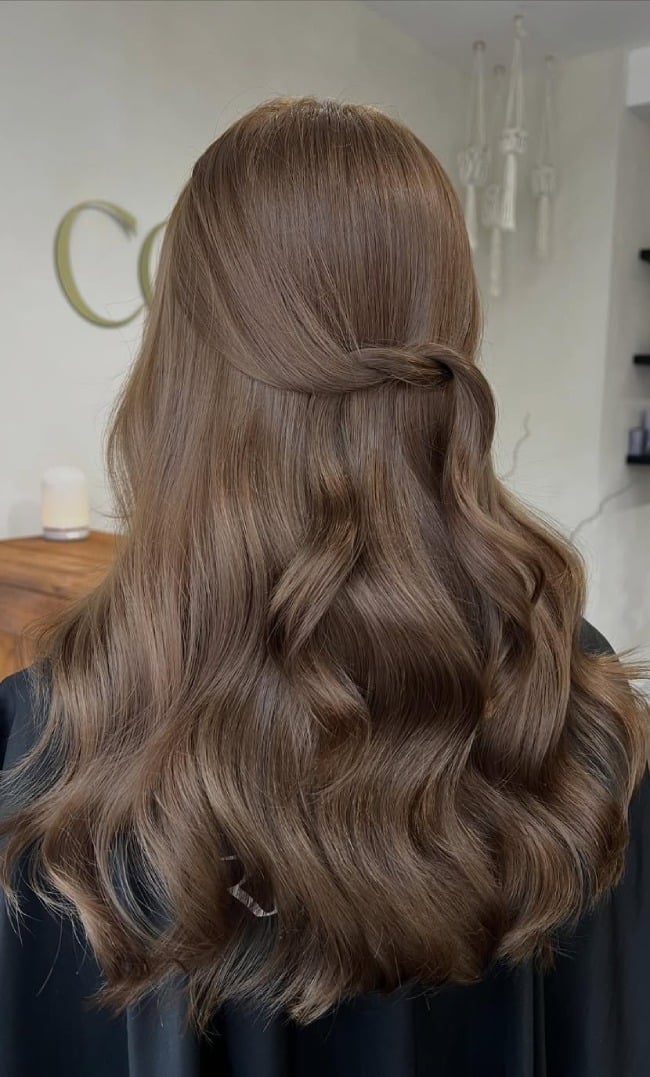 Honey Mocha Brown With Warm Highlights Honey Mocha Brown With Warm Highlights — Mocha Brown Hair