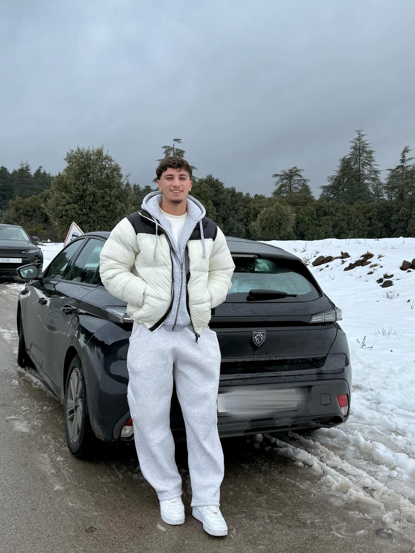 Monochrome Athleisure With Puffer Jacket