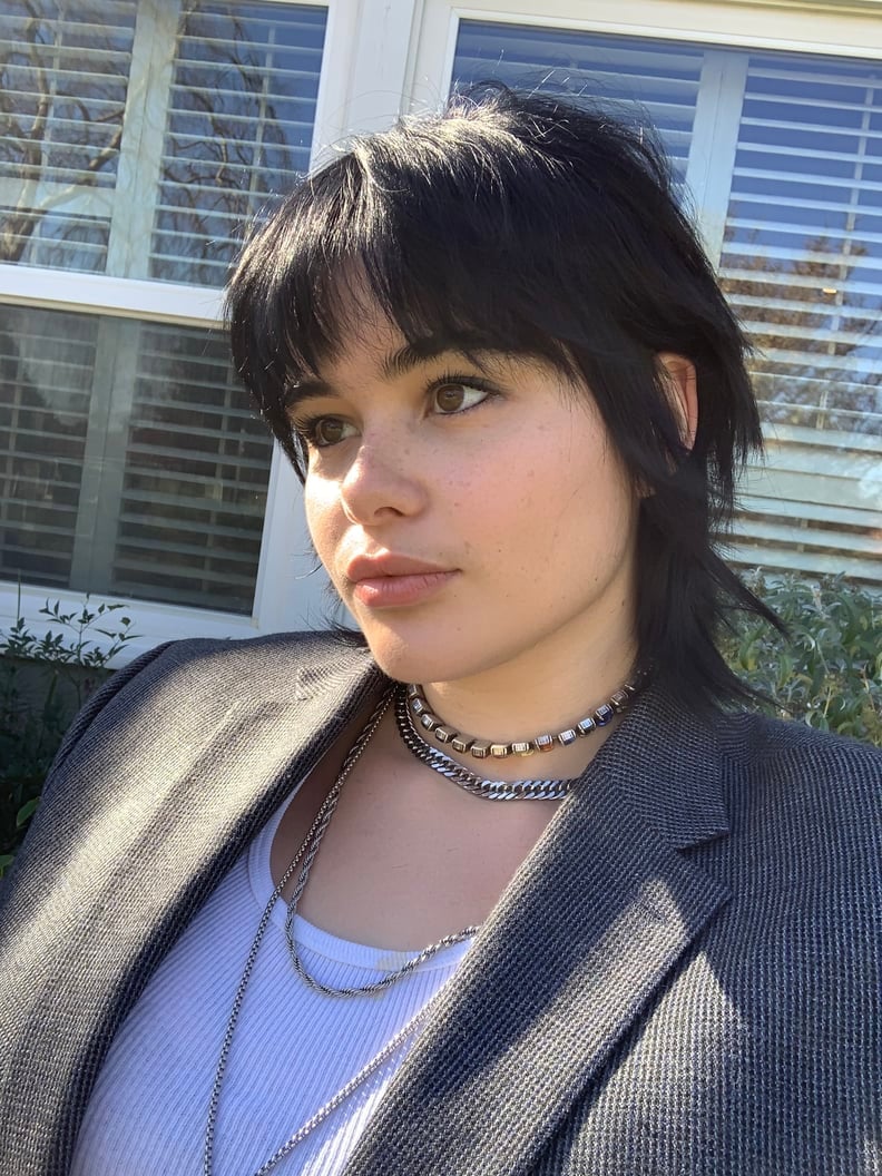 Dark Brown Collarbone Mullet With Choppy Bangs, Air-Dried Finish Dark Brown Collarbone Mullet With Choppy Bangs, Air-Dried Finish — Mullet Hairstyles