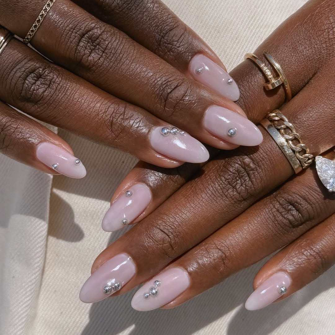 Short Pointed Purple Pink Ombre Nails Short Pointed Purple Pink Ombre Nails — Nail Shapes