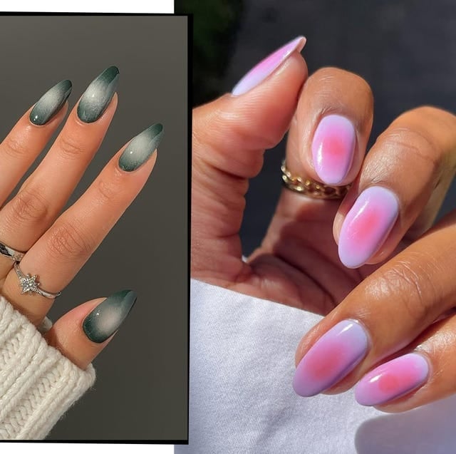 Short Almond Matte Aura Effect Nails Short Almond Matte Aura Effect Nails — Nail Shapes