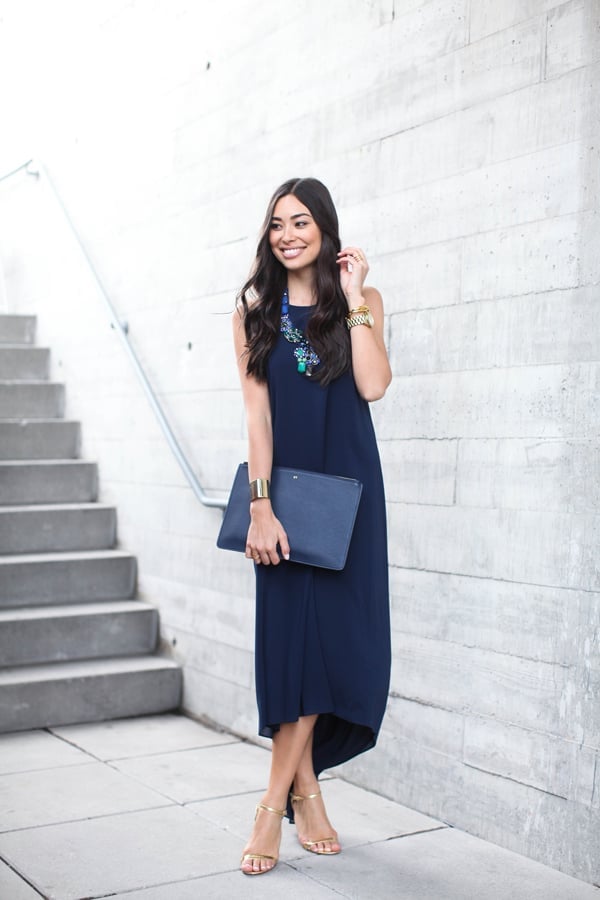 Navy Maxi Dress for Evening Events Navy Maxi Dress for Evening Events — Navy Blue Outfits