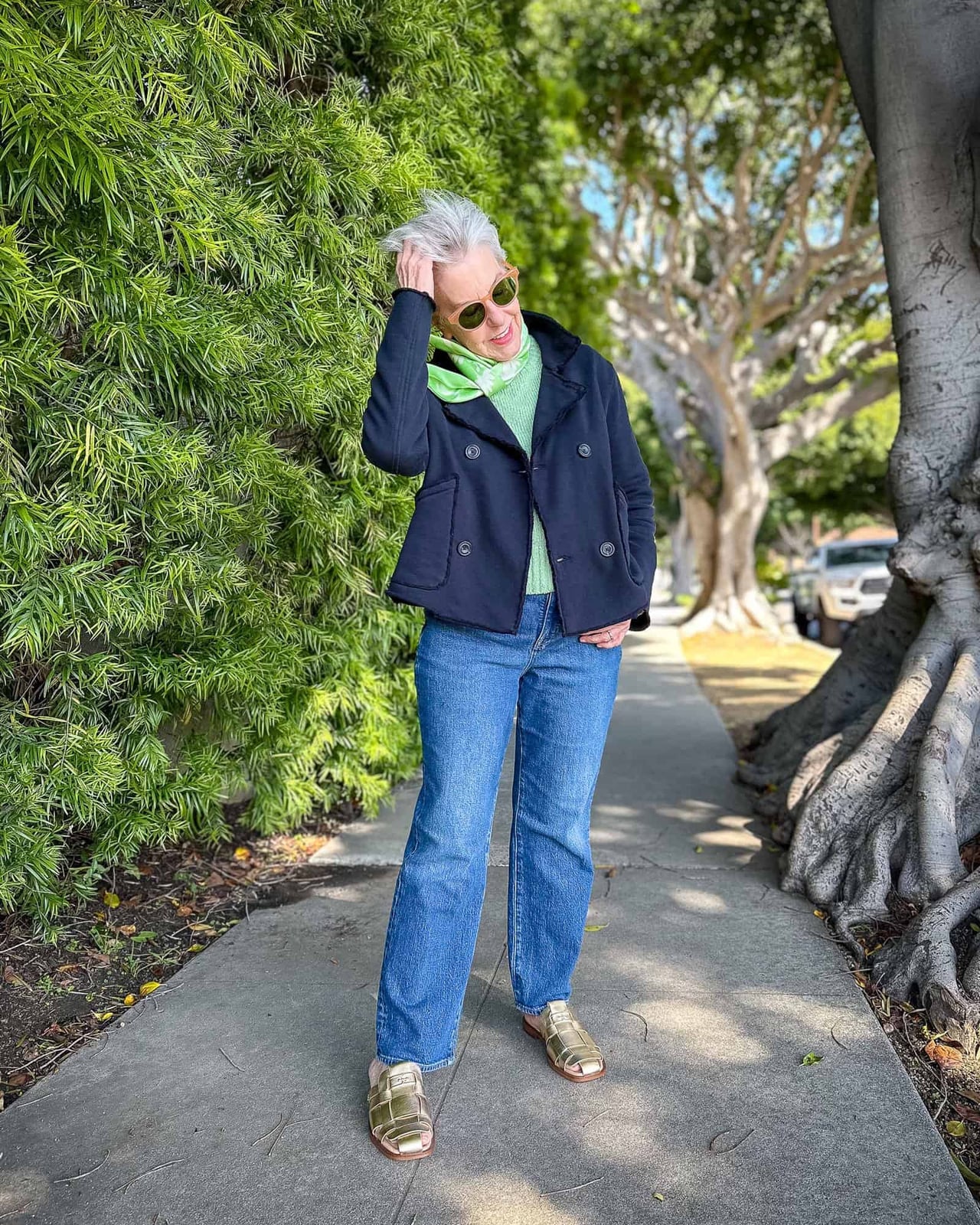 Navy Peacoat Over Hoodie and Jeans Navy Peacoat Over Hoodie and Jeans — Navy Blue Outfits