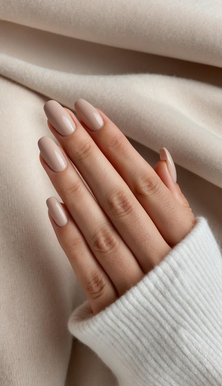Short Oval Milky Pink Sheer Nude French Nails, Everyday Version Short Oval Milky Pink Sheer Nude French Nails, Everyday Version — Neutral Nails
