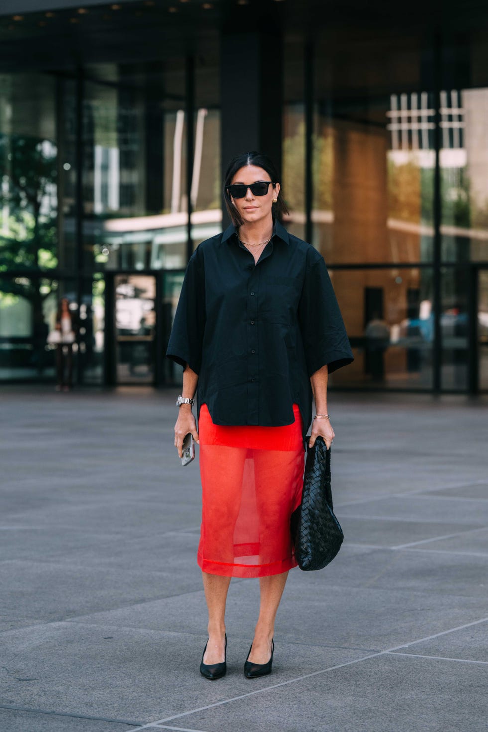 Oversized shirt with sheer midi skirt Oversized shirt with sheer midi skirt — New York Style