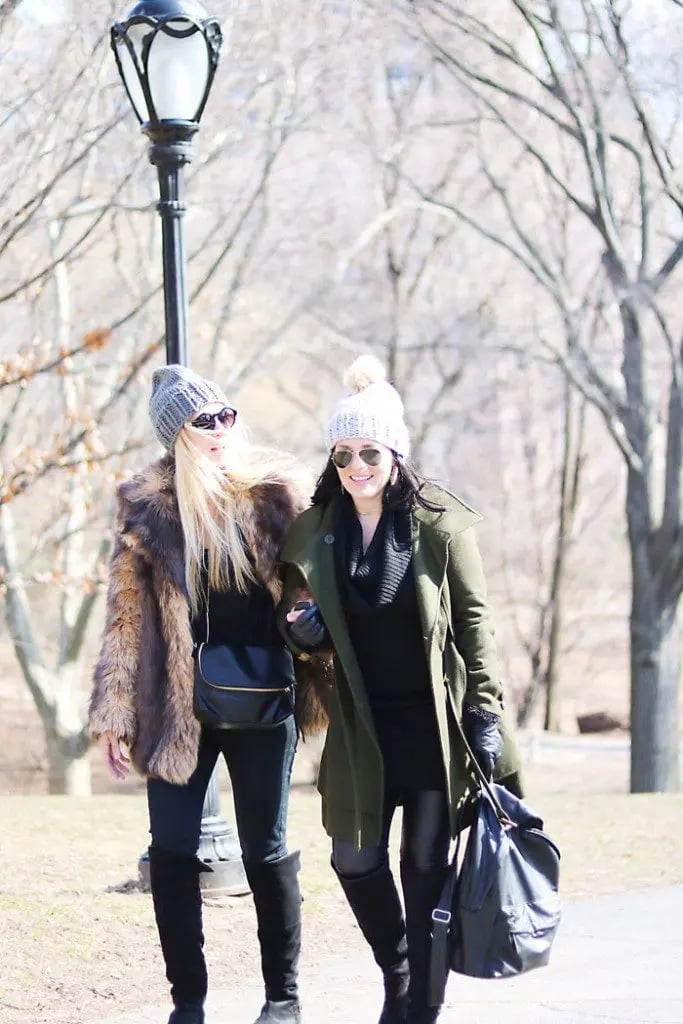 Green wool coat with black attire Green wool coat with black attire — New York Style