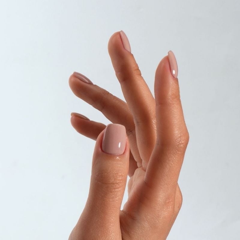 Sheer Cool-Toned Nude Short Square Nails Sheer Cool-Toned Nude Short Square Nails — Nude Nails