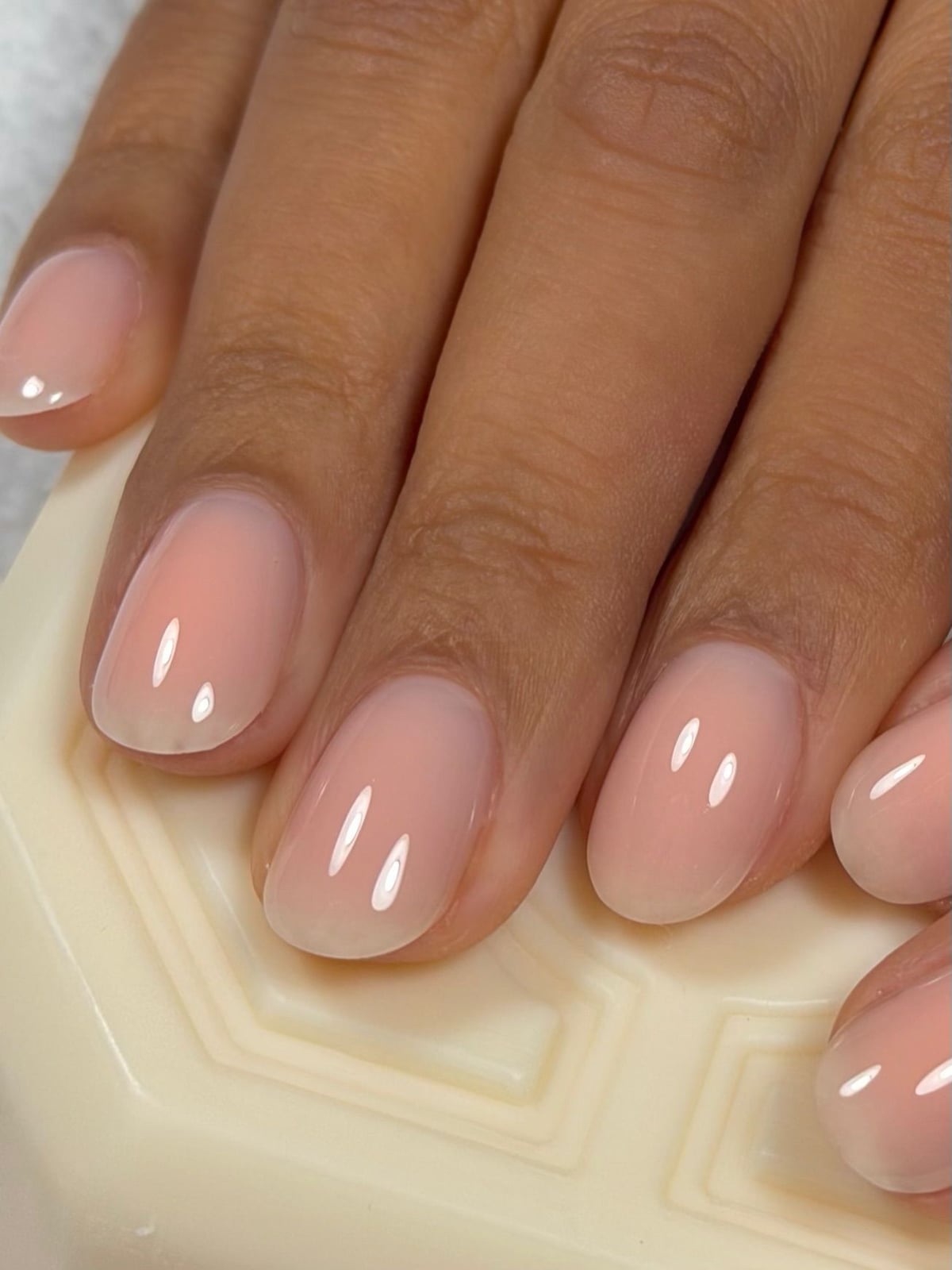 Sheer Milky Pink Nude Short Oval Nails Sheer Milky Pink Nude Short Oval Nails — Old Money Nails
