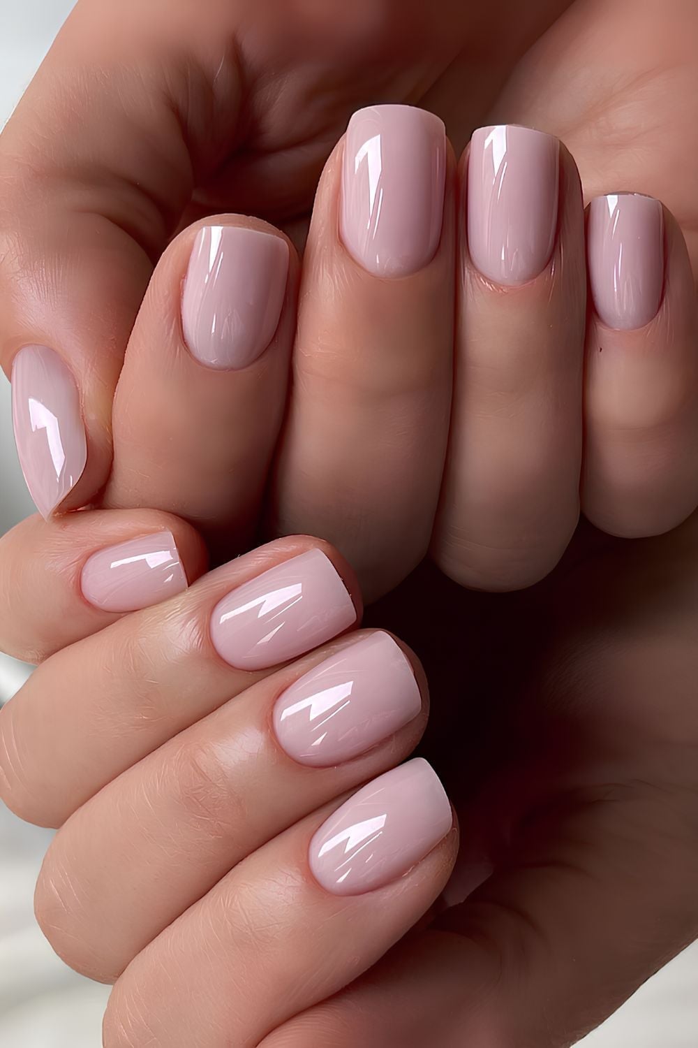 Sheer Pale Pink Short Square Nails, Office-Safe Version Sheer Pale Pink Short Square Nails, Office-Safe Version — Old Money Nails