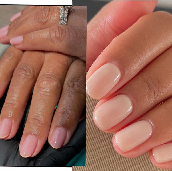 Milky Nude Short Almond Nails, Opaque Finish Milky Nude Short Almond Nails, Opaque Finish — One Color Nails