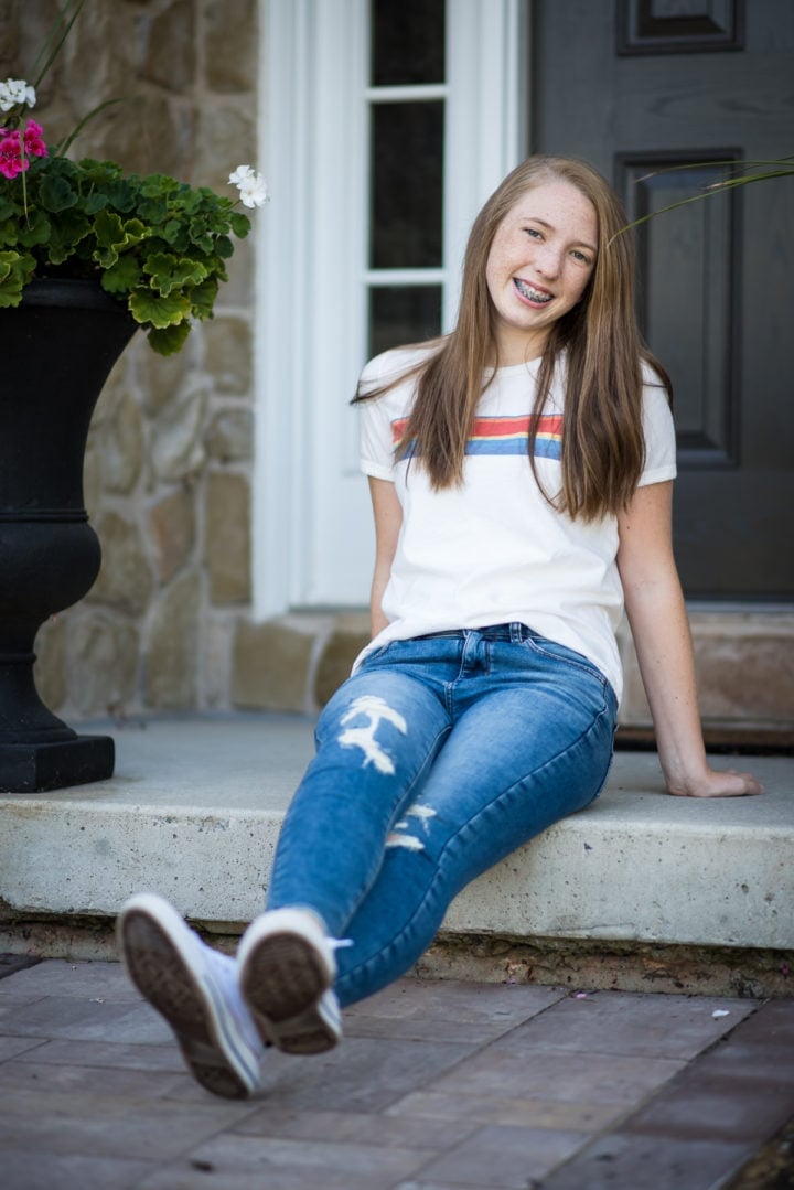 Striped T-Shirt With Ripped Skinny Jeans Striped T-Shirt With Ripped Skinny Jeans — Outfits for Teens