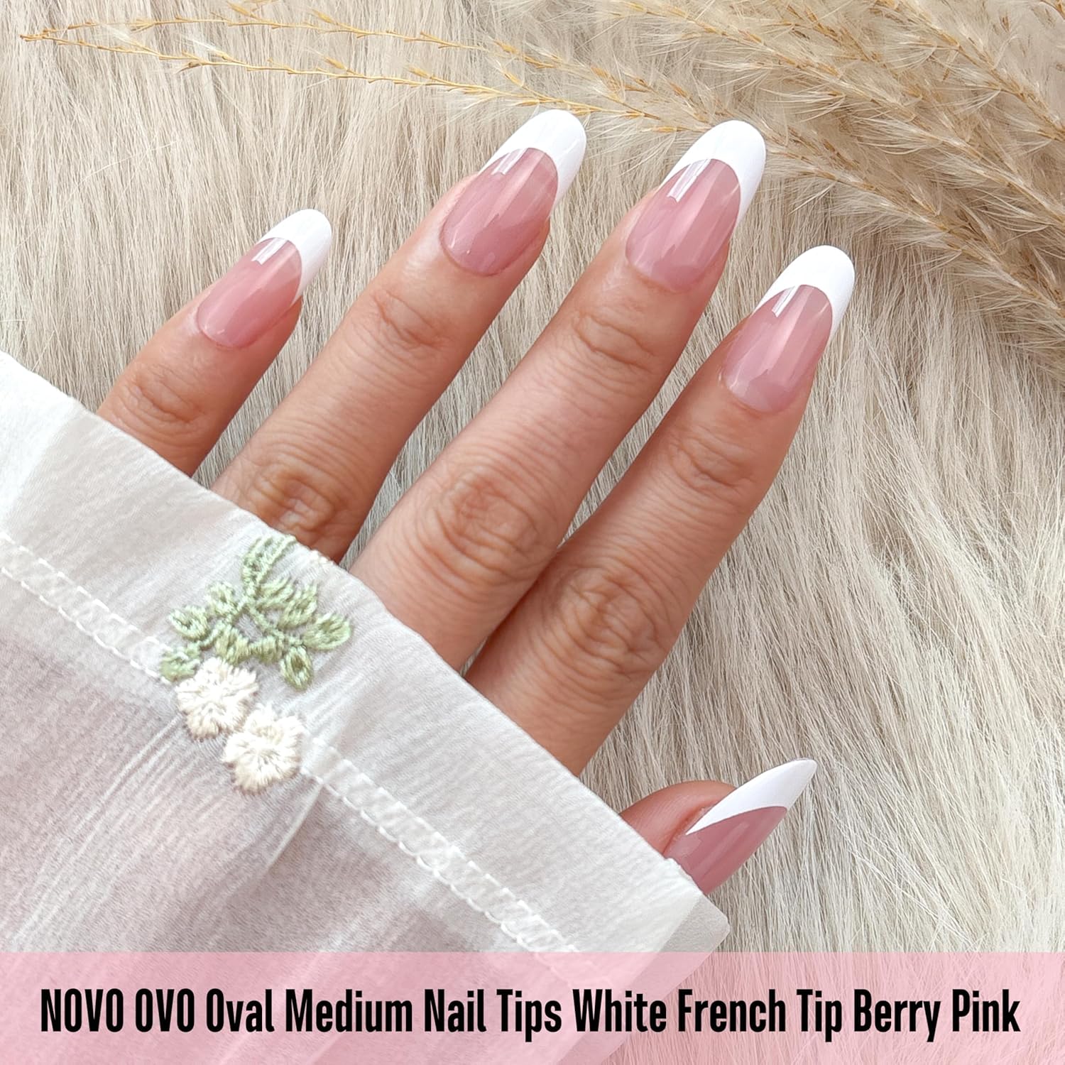 Sheer Pink French Medium Oval Nails, средний овал Sheer Pink French Medium Oval Nails, средний овал