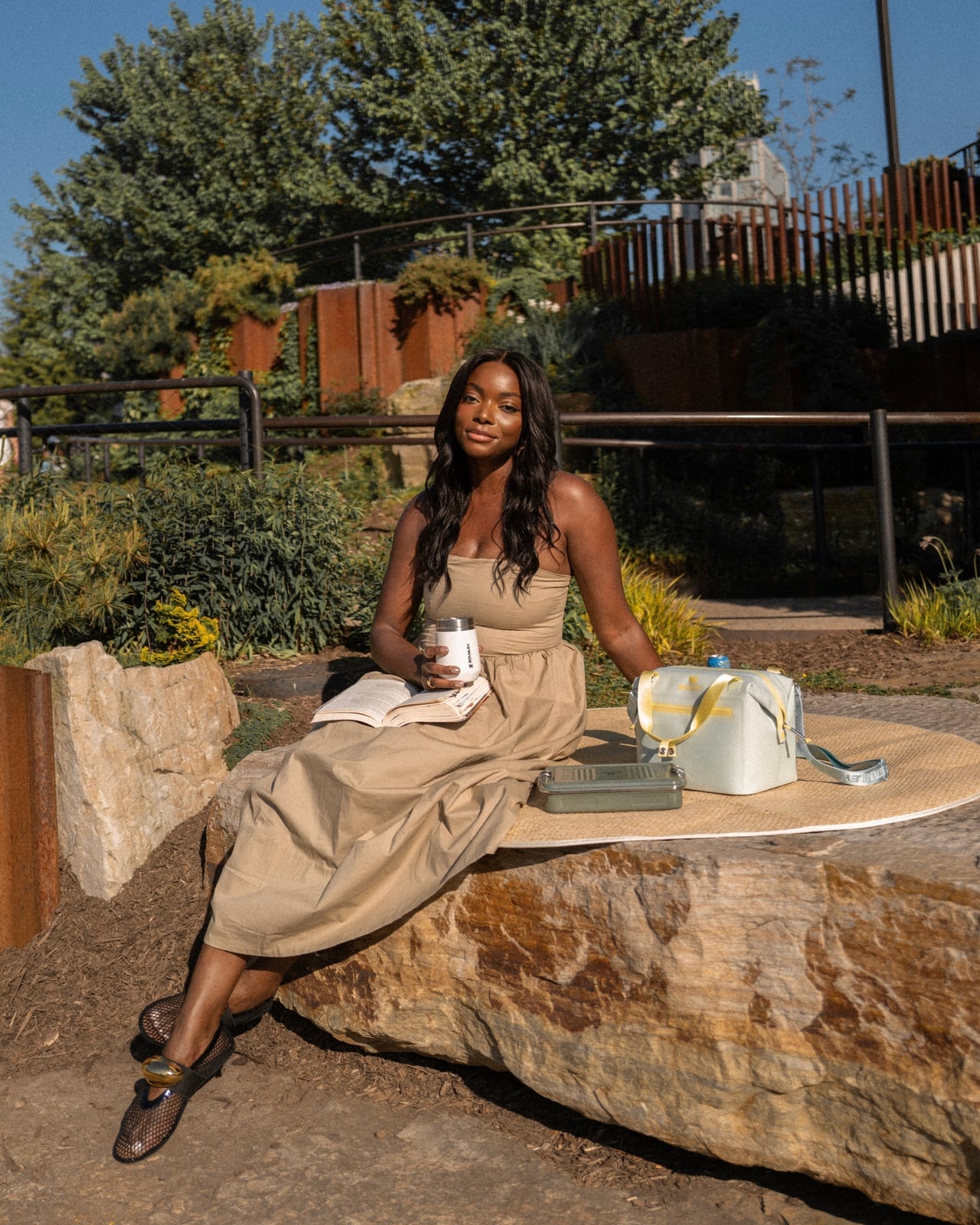 Beige Strapless Maxi Dress Beige Strapless Maxi Dress — Picnic Outfit