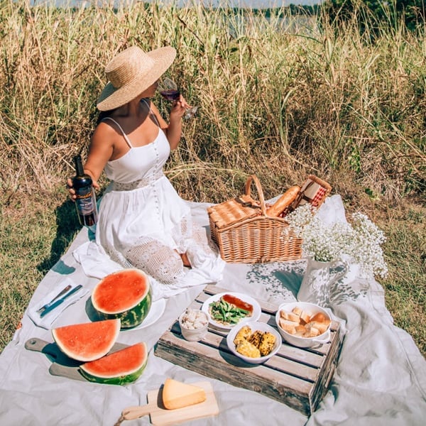 White Eyelet Sundress for Picnics White Eyelet Sundress for Picnics — Picnic Outfit