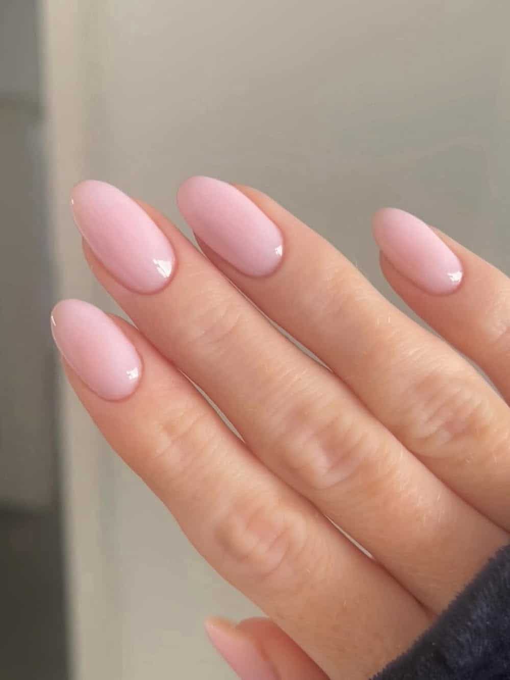 Soft Pink Oval Nails Soft Pink Oval Nails — Pink Almond Nails