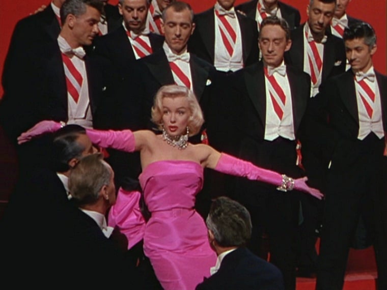 Bright pink satin strapless a-line gown with opera gloves Bright pink satin strapless a-line gown with opera gloves — Pink Dress