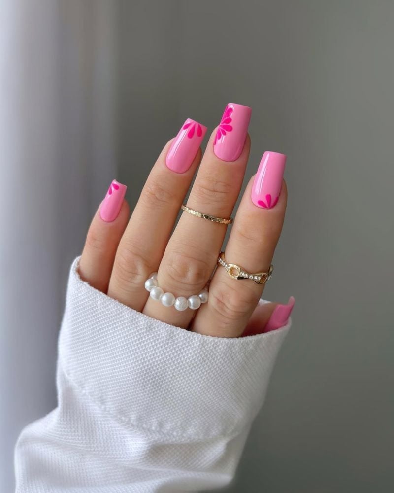 Pink Pearlescent Shimmer Long Almond Nails Pink Pearlescent Shimmer Long Almond Nails — Pink Nails