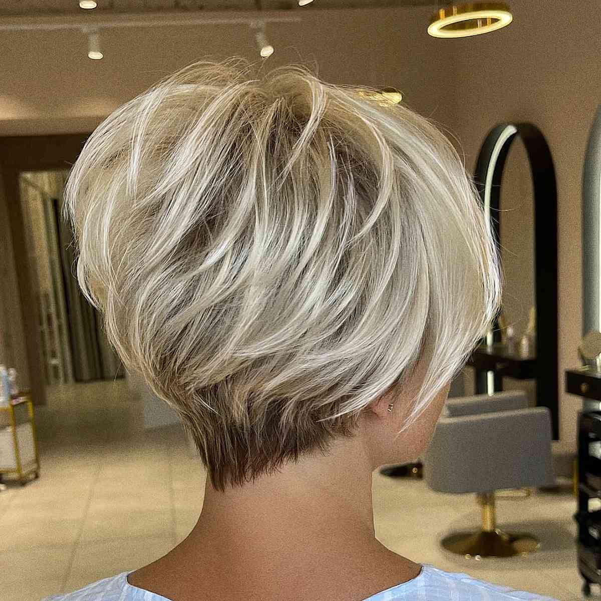 Ash Blonde Bob With Root Shadow Ash Blonde Bob With Root Shadow — Pixie Bob