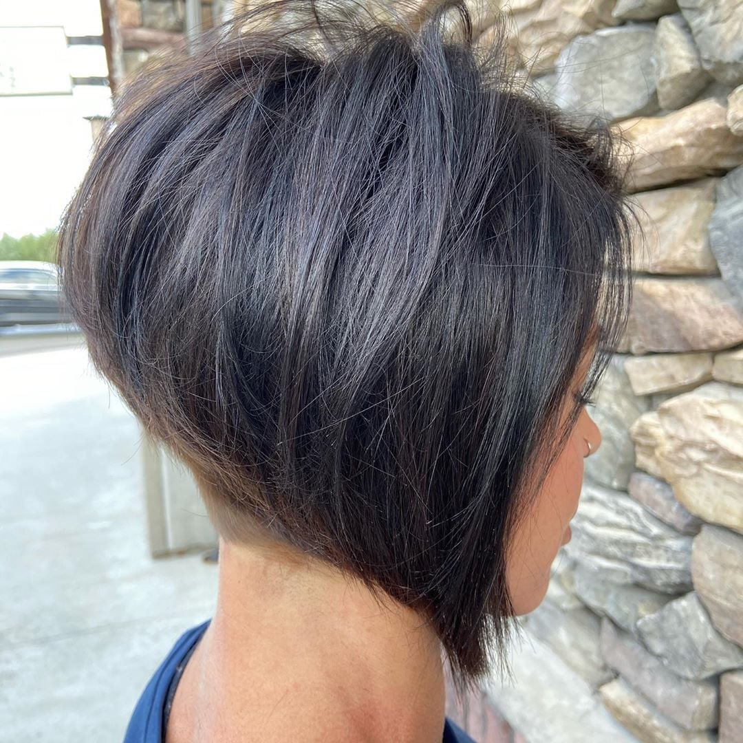 Dark Brown Inverted Bob Layers Dark Brown Inverted Bob Layers — Pixie Bob