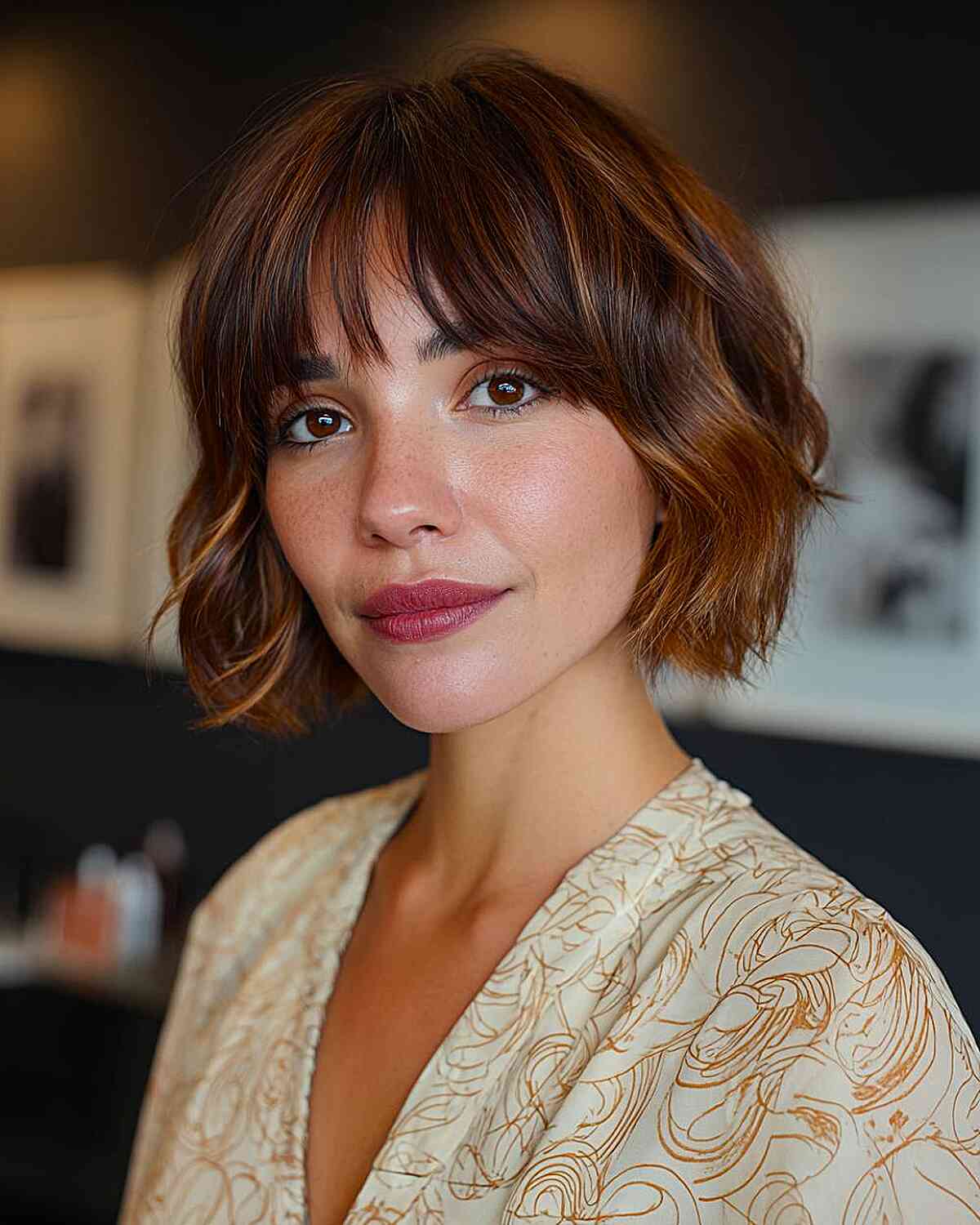 Dark Brown Collarbone Bob No Bangs Dark Brown Collarbone Bob No Bangs — Pixie Bob