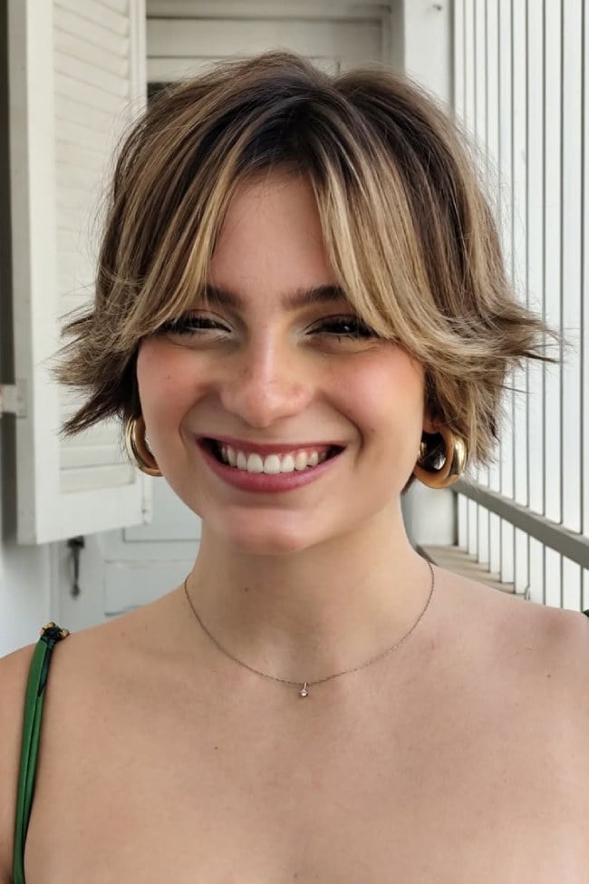 Textured Dark Blonde Pixie Bob Textured Dark Blonde Pixie Bob