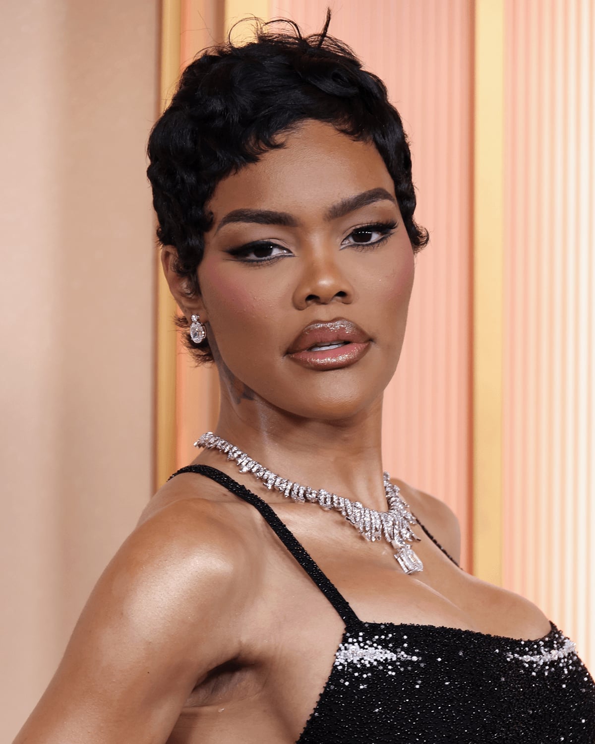 Fine Curly Black Pixie With Defined Curls Fine Curly Black Pixie With Defined Curls — Pixie Cut