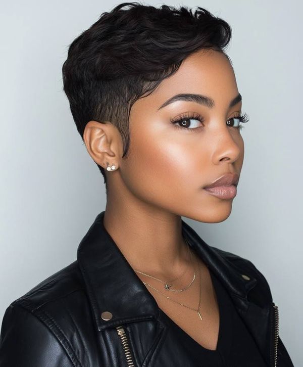 Thick Wavy Pixie With Dimensional Color Thick Wavy Pixie With Dimensional Color — Pixie Cut