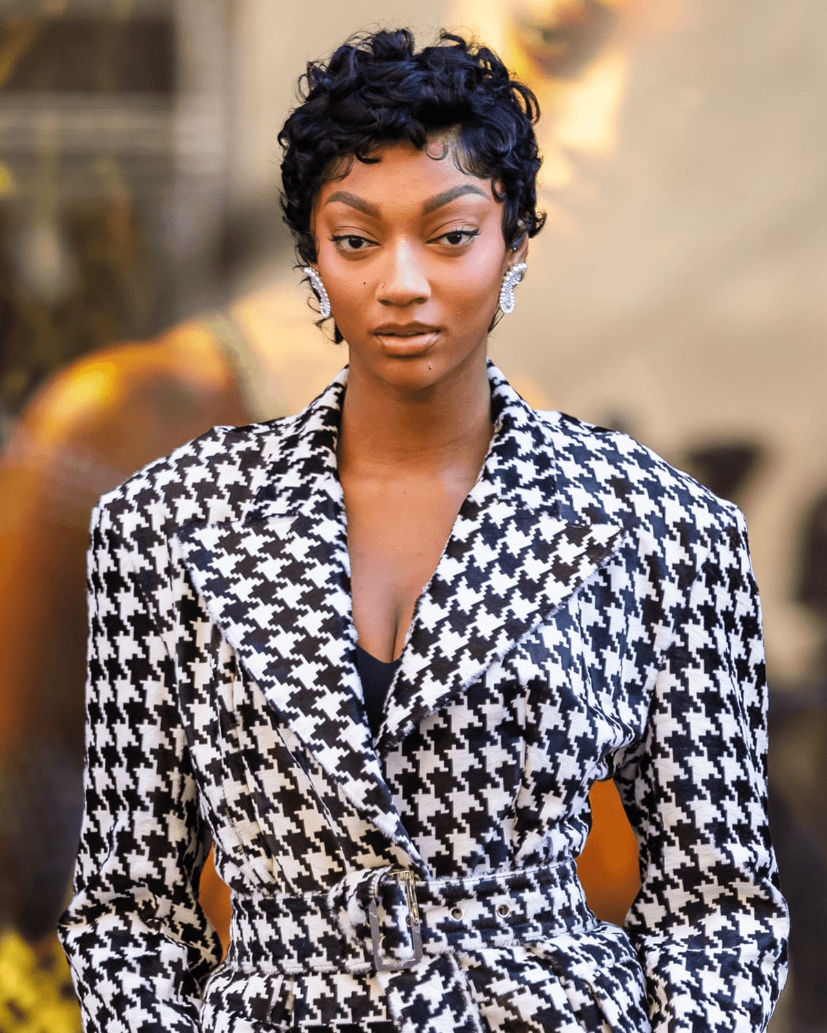 Dark Brown Curly Pixie With Wispy Bangs Dark Brown Curly Pixie With Wispy Bangs — Pixie Cut