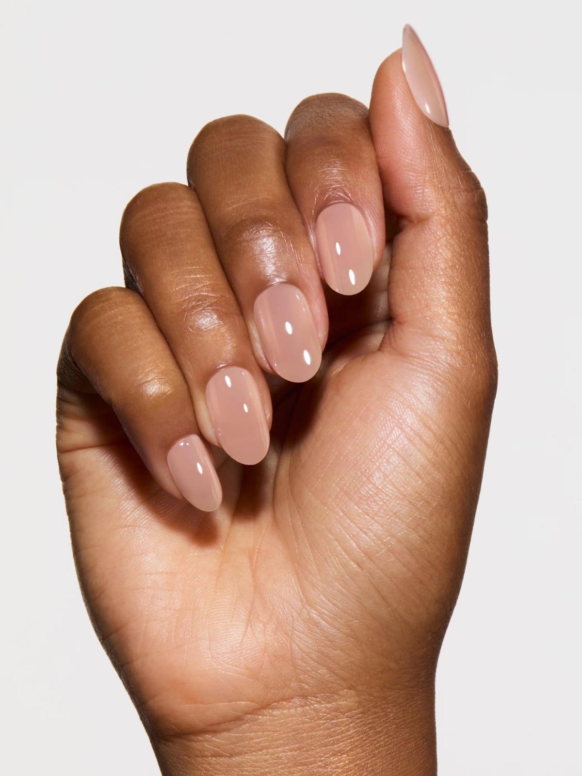 Sheer Nude Short Almond Nails, Solid Color Sheer Nude Short Almond Nails, Solid Color — Plain Nails