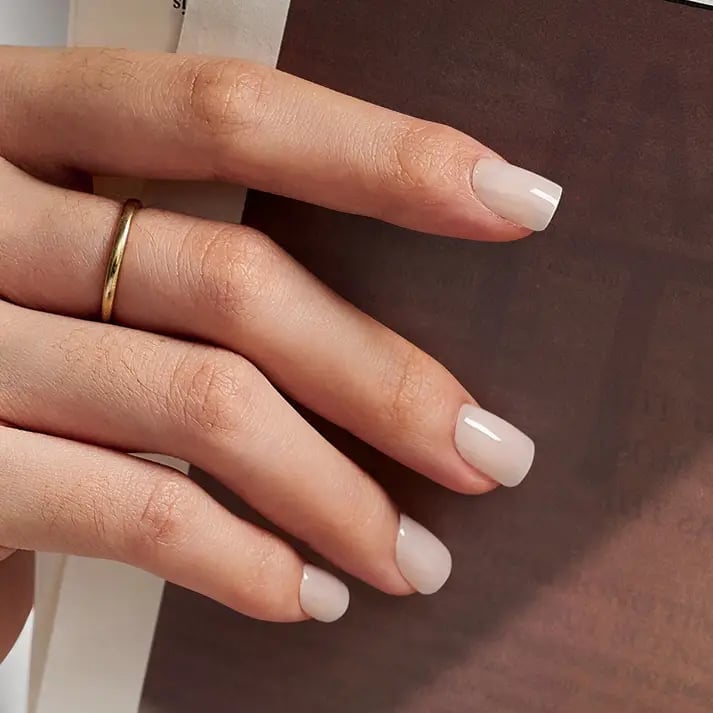 Sheer Nude Short Square Nails Sheer Nude Short Square Nails — Plain Nails
