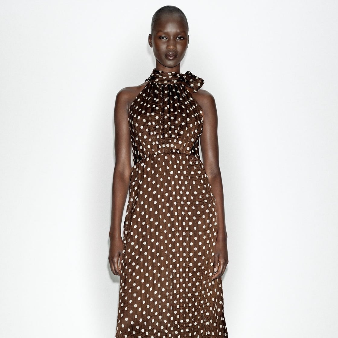 Flowy Polka Dot Maxi Dress with Halterneck Bow Flowy Polka Dot Maxi Dress with Halterneck Bow — Polka Dot Outfits